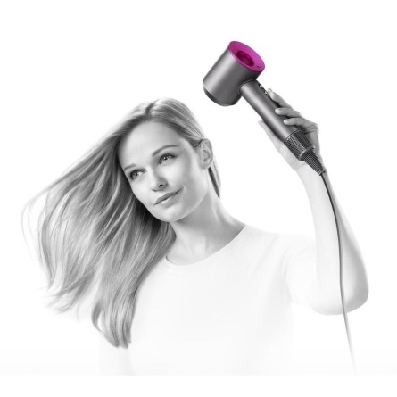 Фен Dyson Supersonic HD03 (фуксия) с 4-мя насадками и расческами