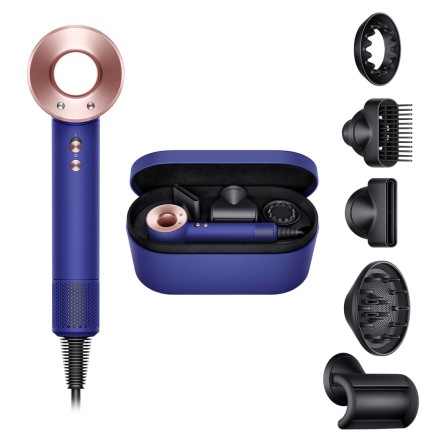 Фен Dyson Supersonic HD08 Vinca blue и Rosé в боксе с 5 насадками